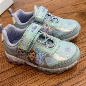 Disney Frozen Light Blue and Purple Kids' Sparkle Sneakers